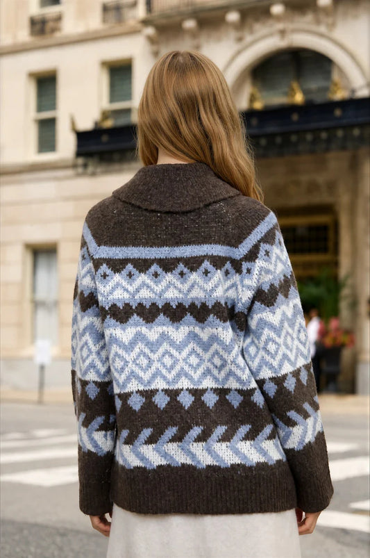 Geometric Fair Isle Cardigan