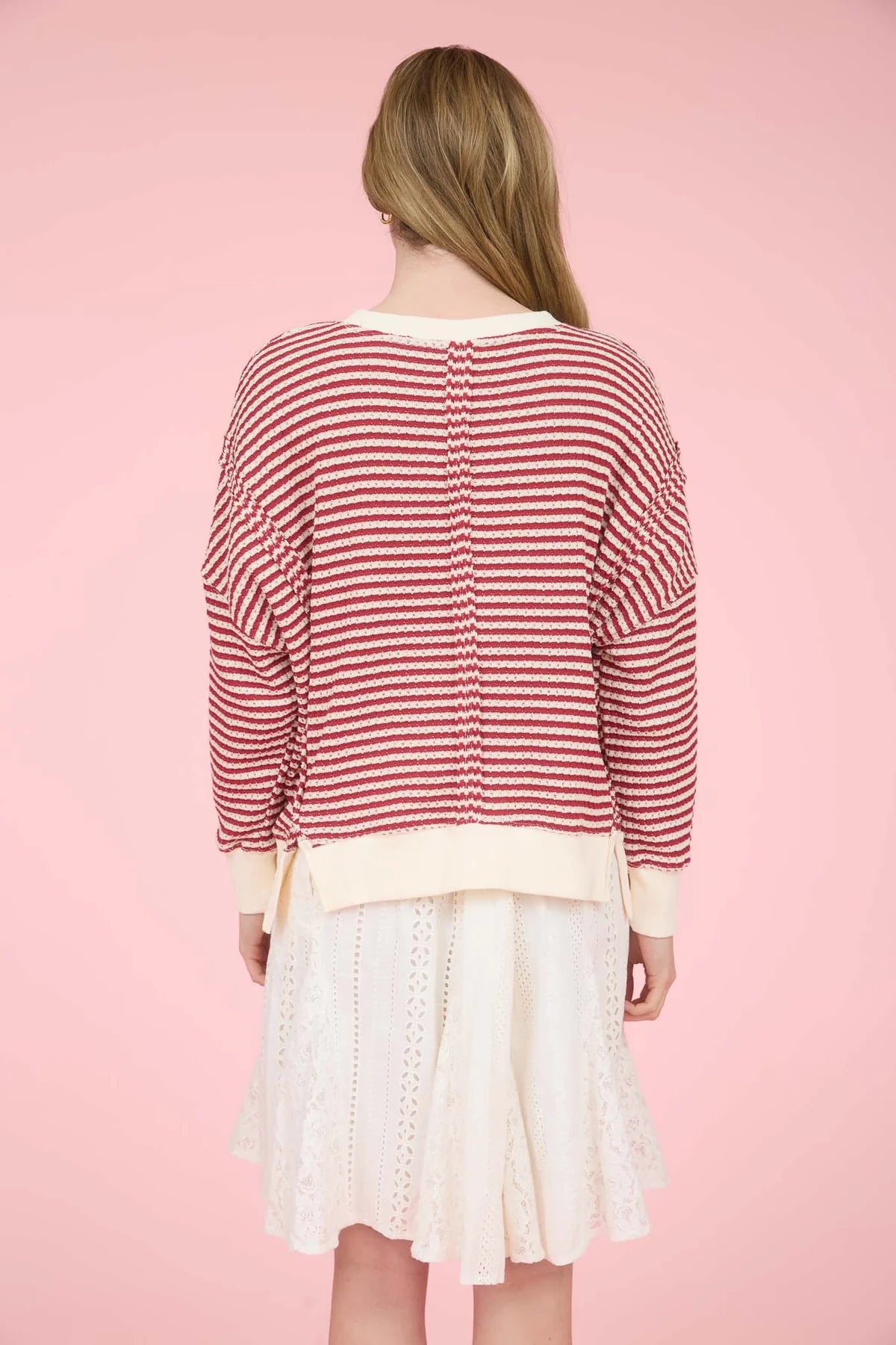 Exposed Seam Split-Hem Top