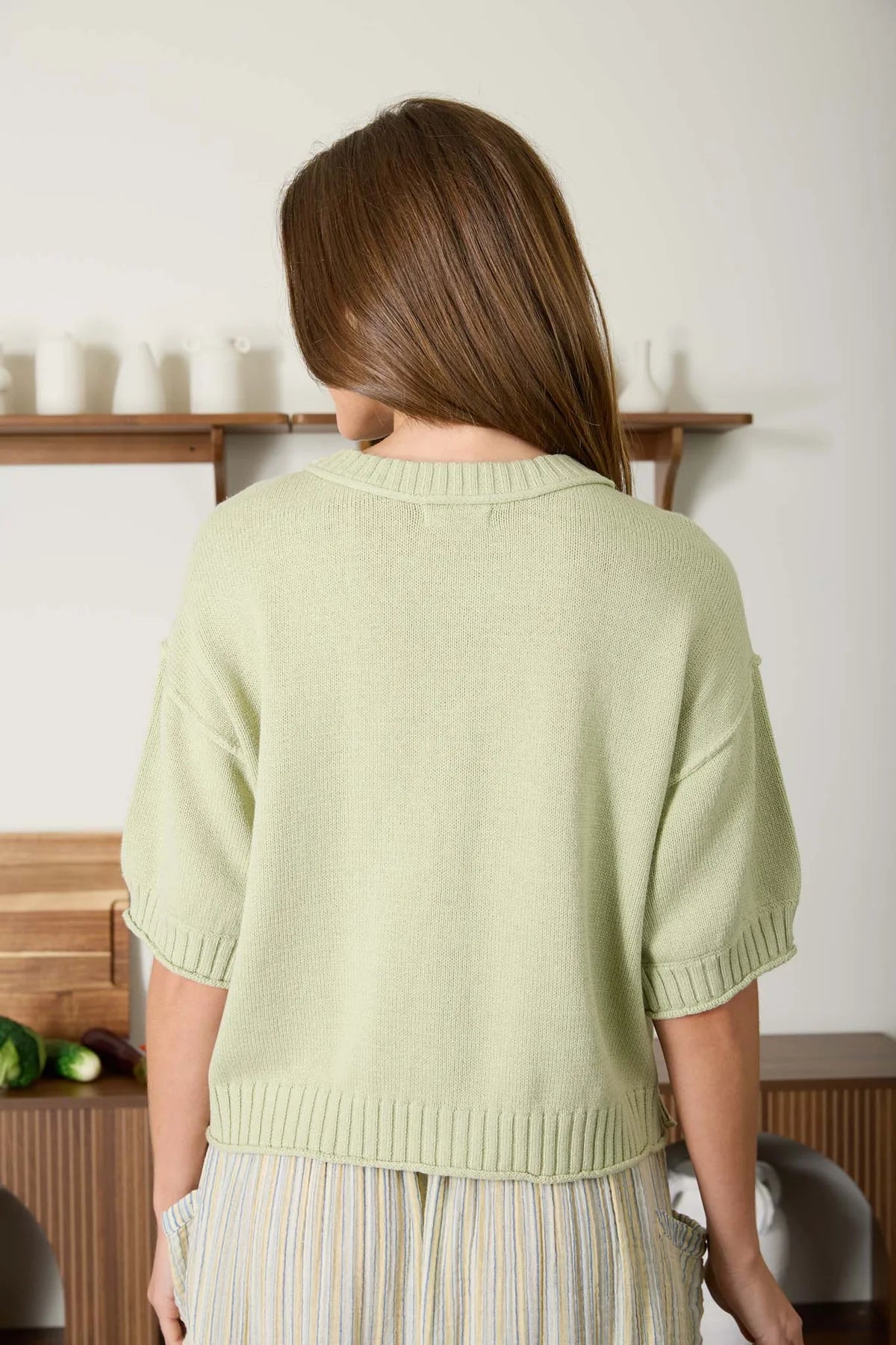 Raw Edge Trim Cardigan