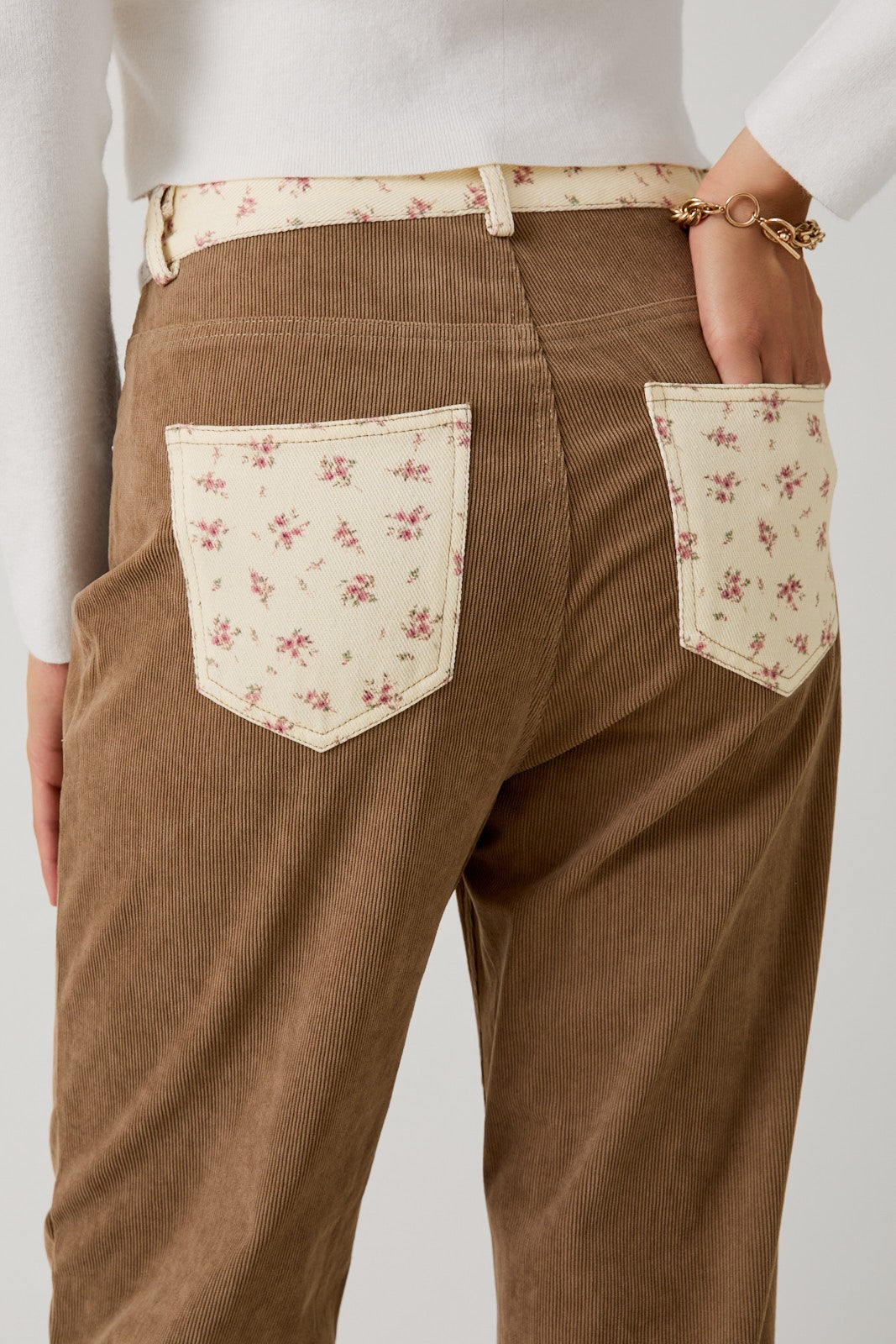 Floral Corduroy Pants
