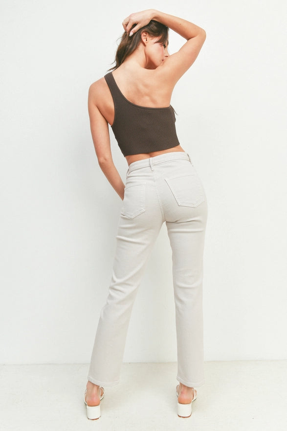 Contoured Waist Jean - Cement