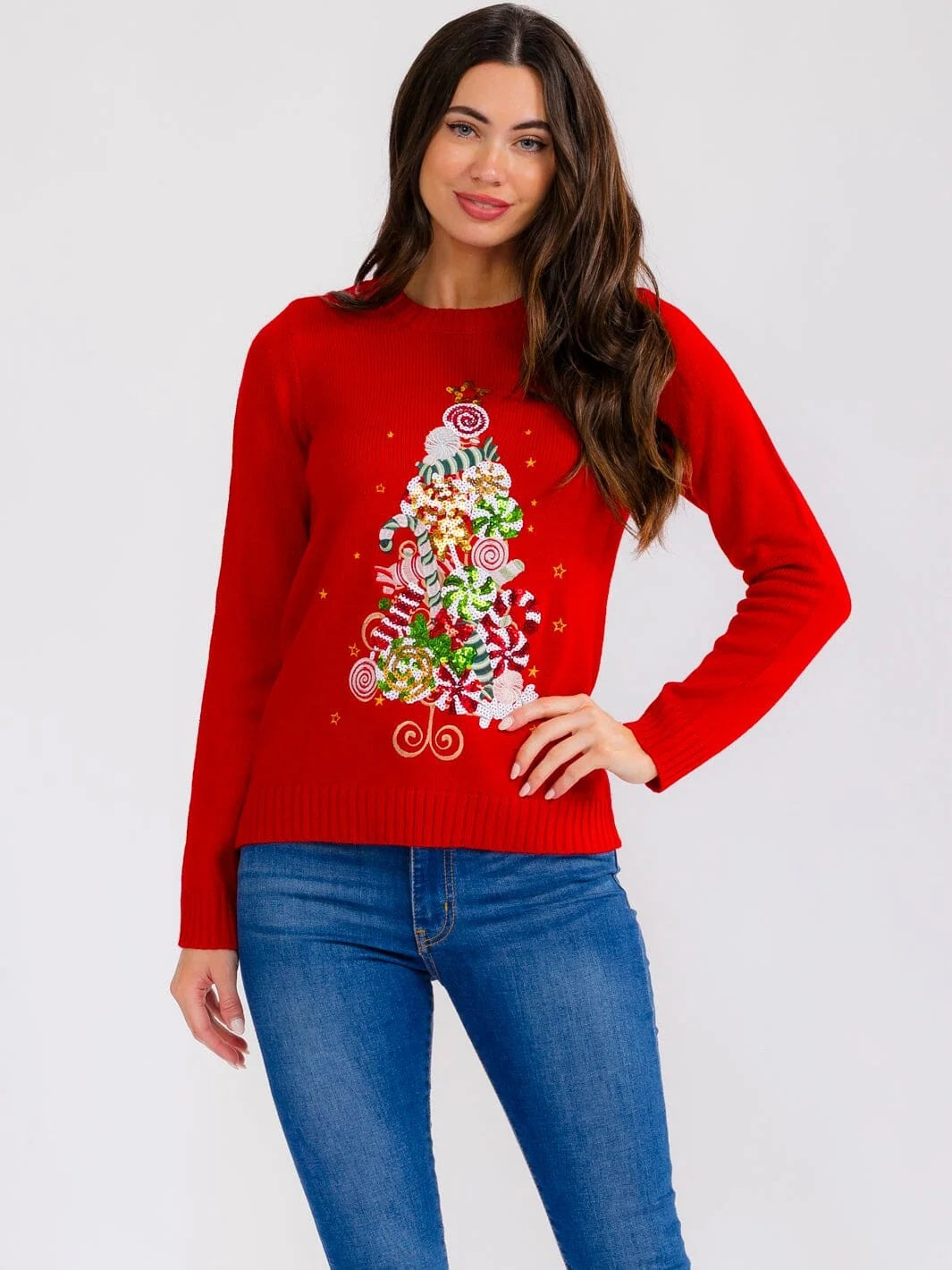 Candy Tree Sequin Sweater