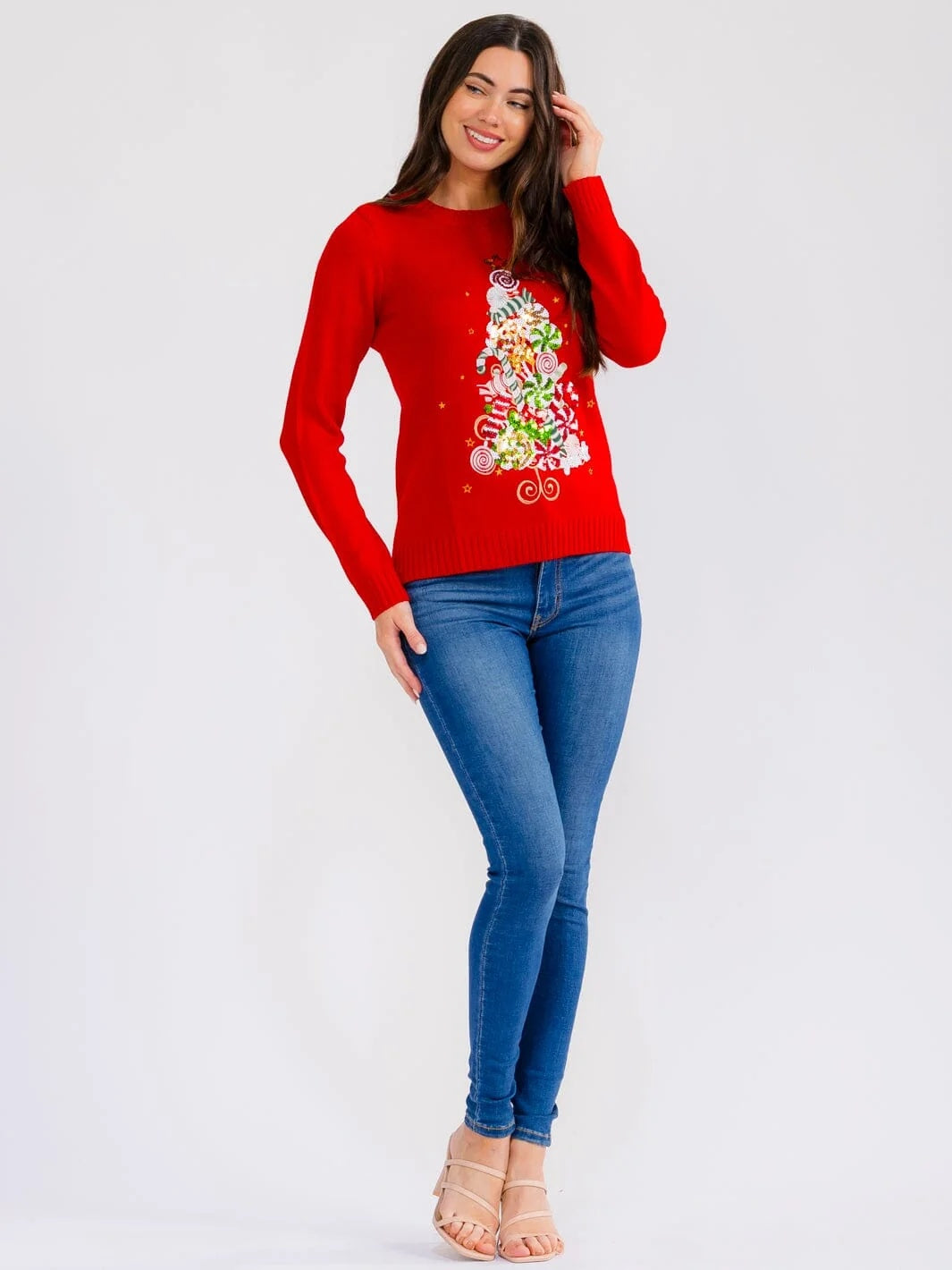 Candy Tree Sequin Sweater