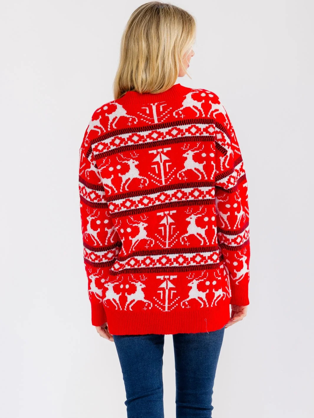 Multi Print Holiday Sweater