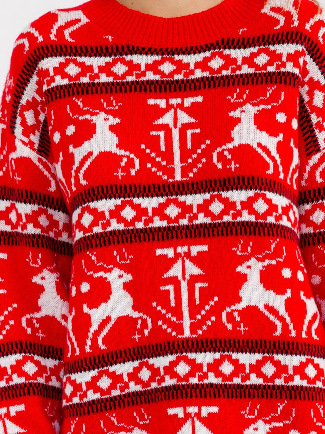 Multi Print Holiday Sweater