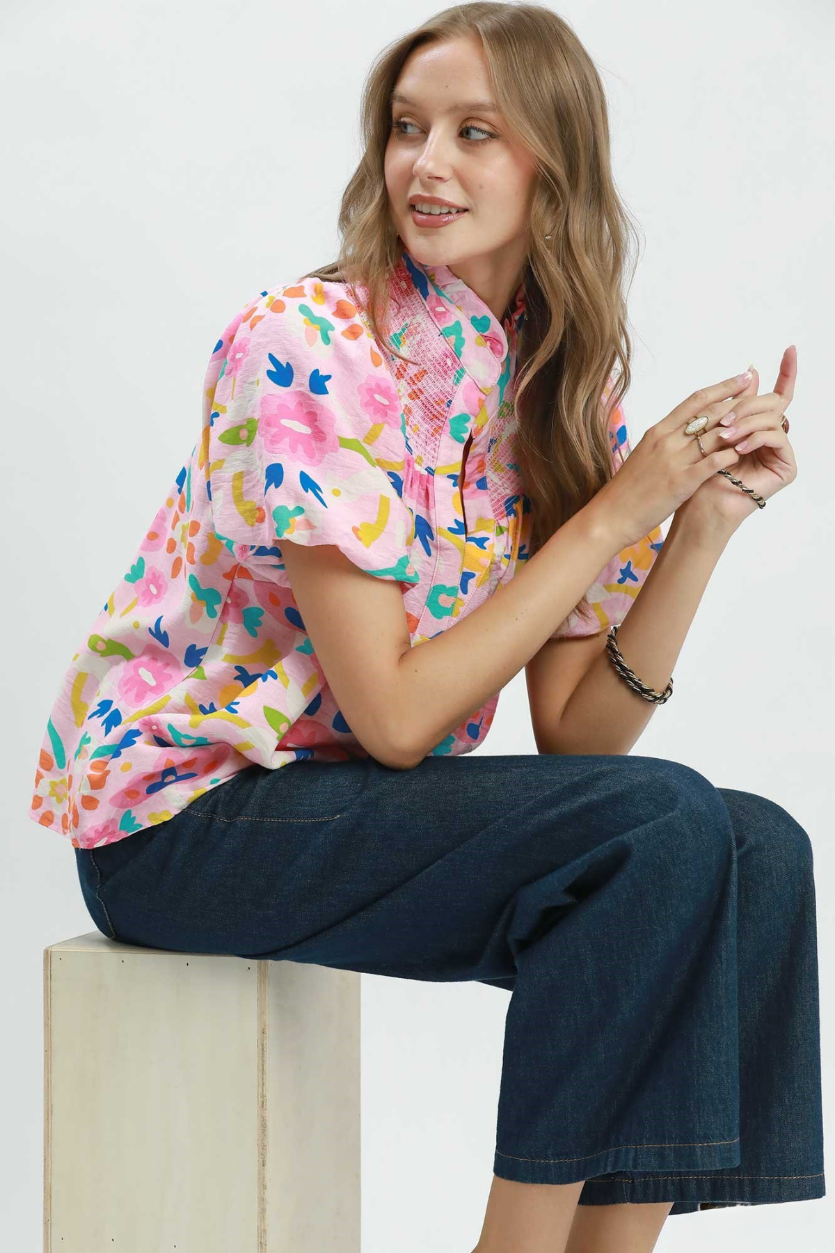 Folk Art Smocked Top