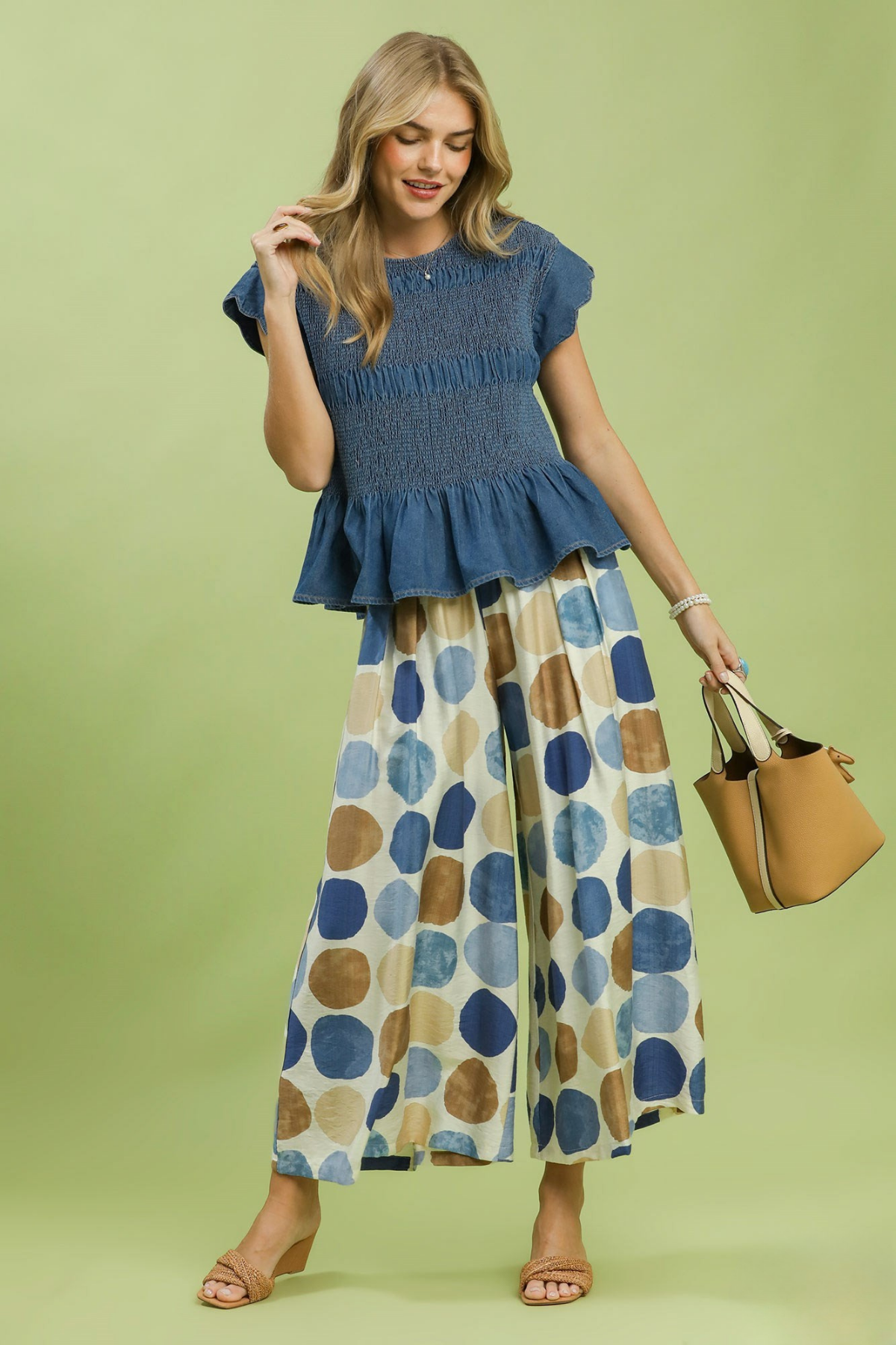 Smocked Scalloped Top