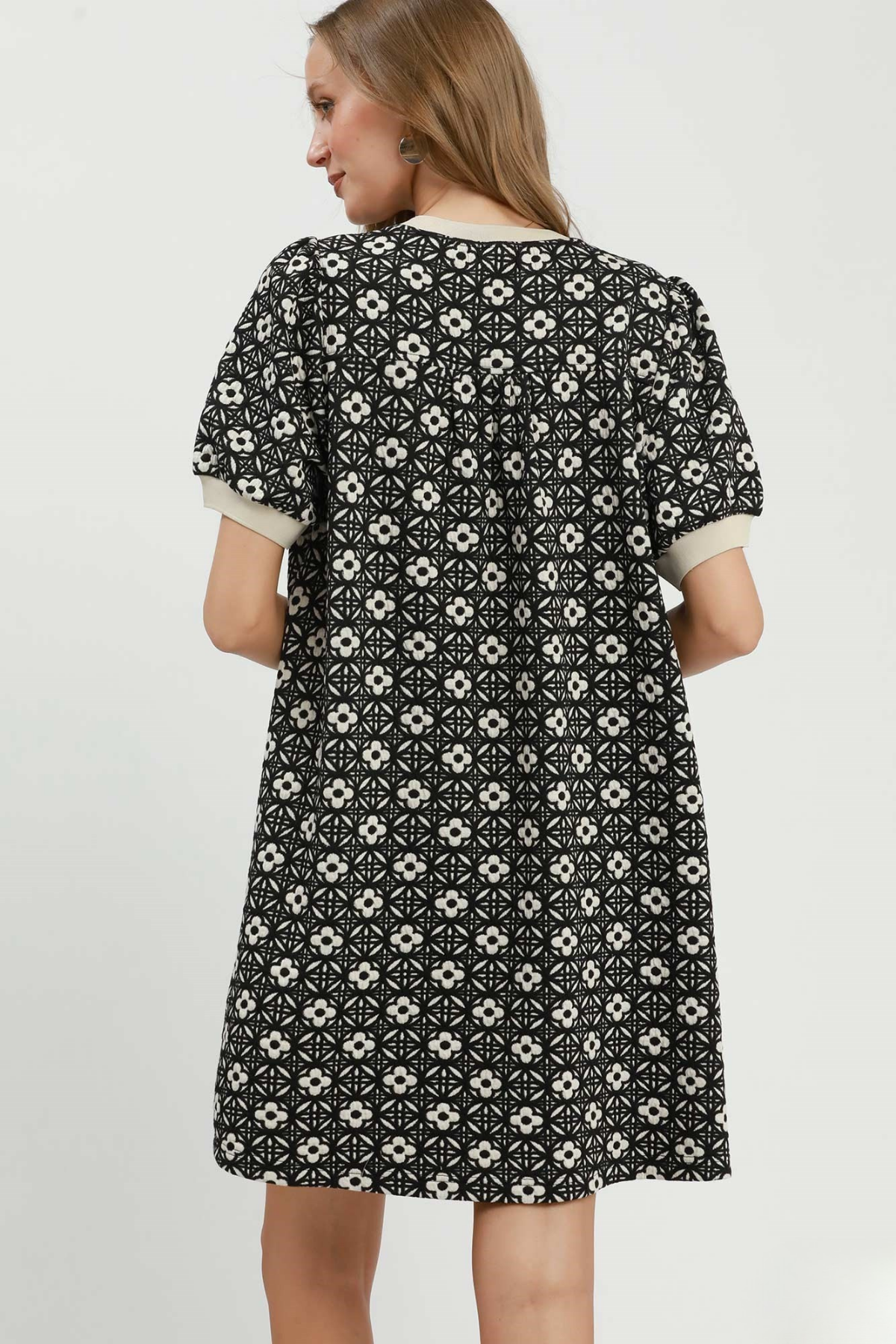 Textured Floral Dress