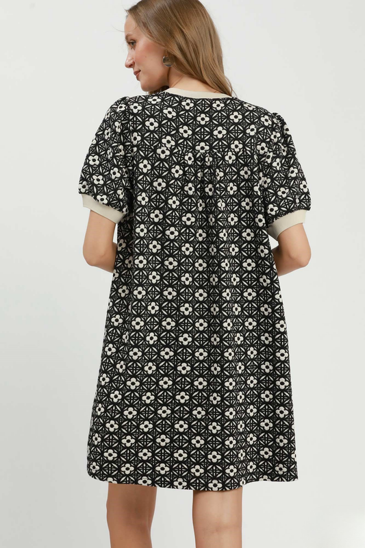 Textured Floral Dress