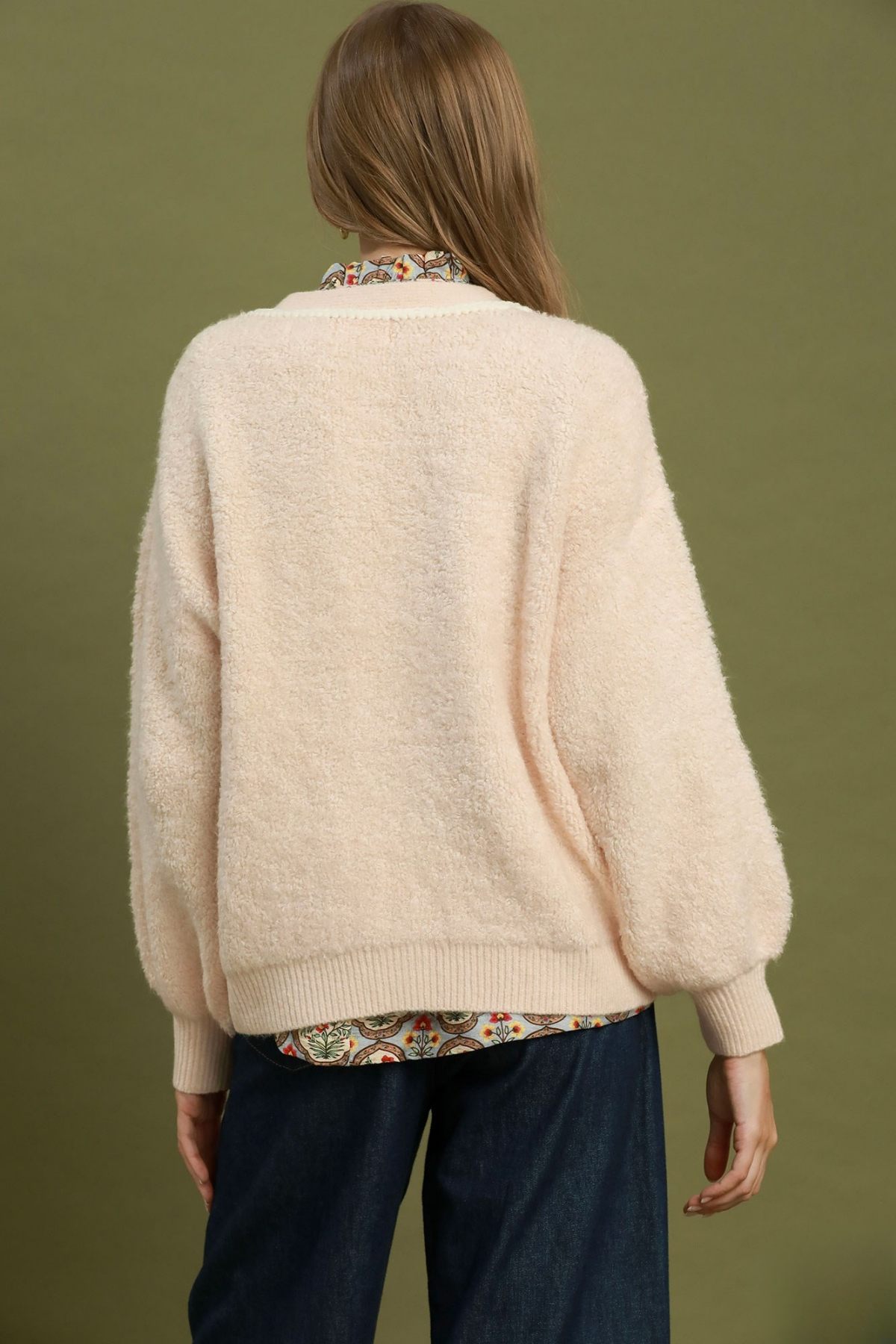 Contrast Trim Pocket Cardigan