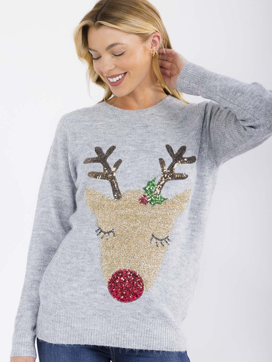 Reindeer Pullover Sweater