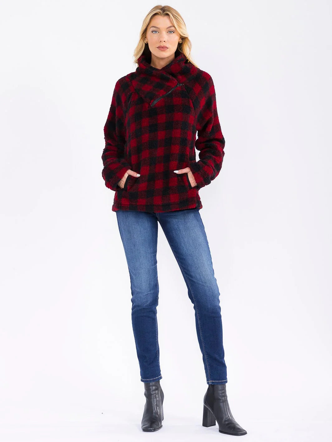 Fuzzy Pullover Jacket