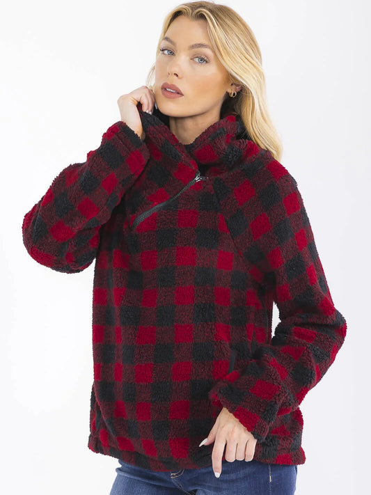 Fuzzy Pullover Jacket