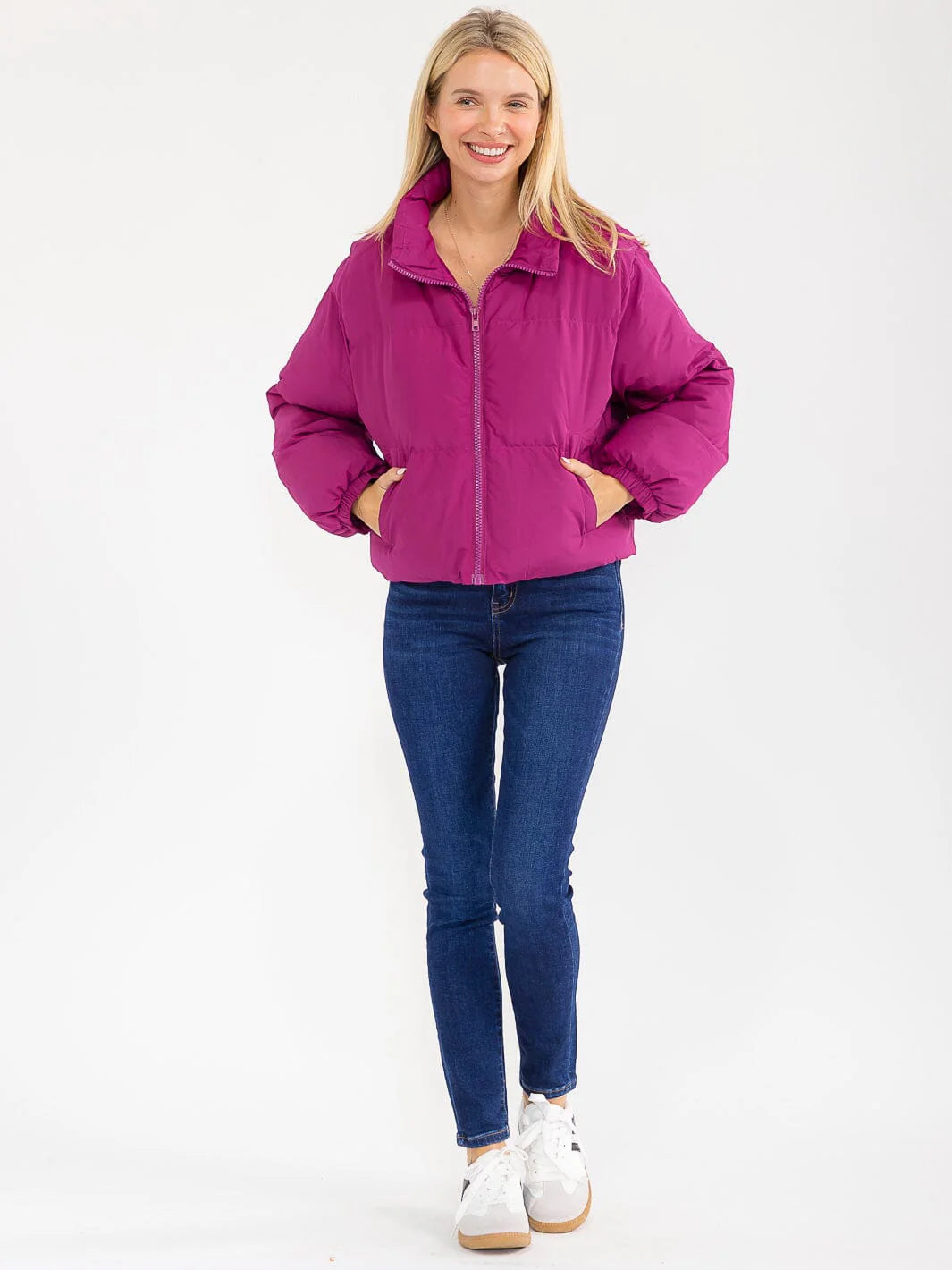 Lightweight Puffer Jacket - Magenta