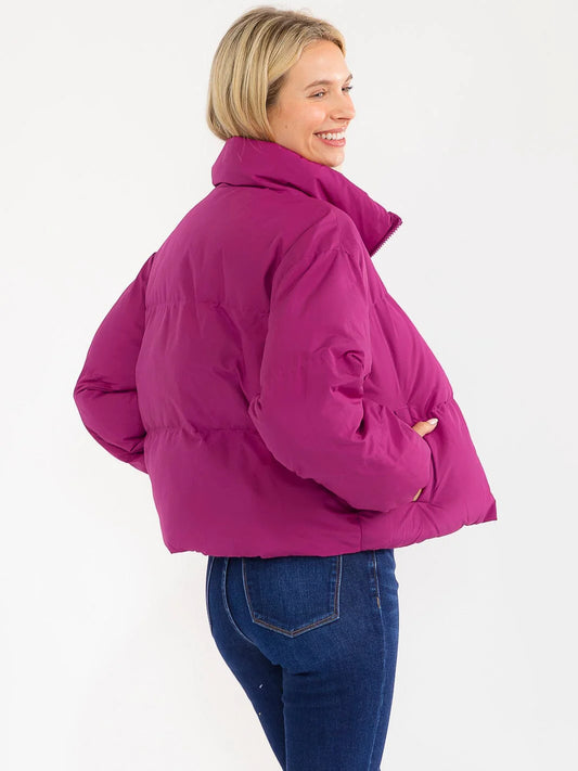 Lightweight Puffer Jacket - Magenta