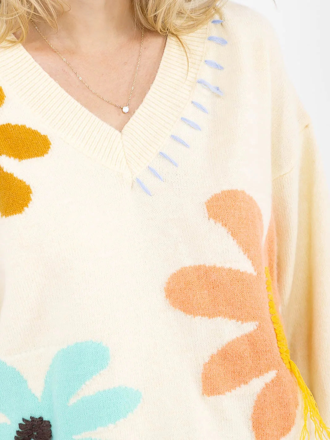 Blossom V-Neck Sweater