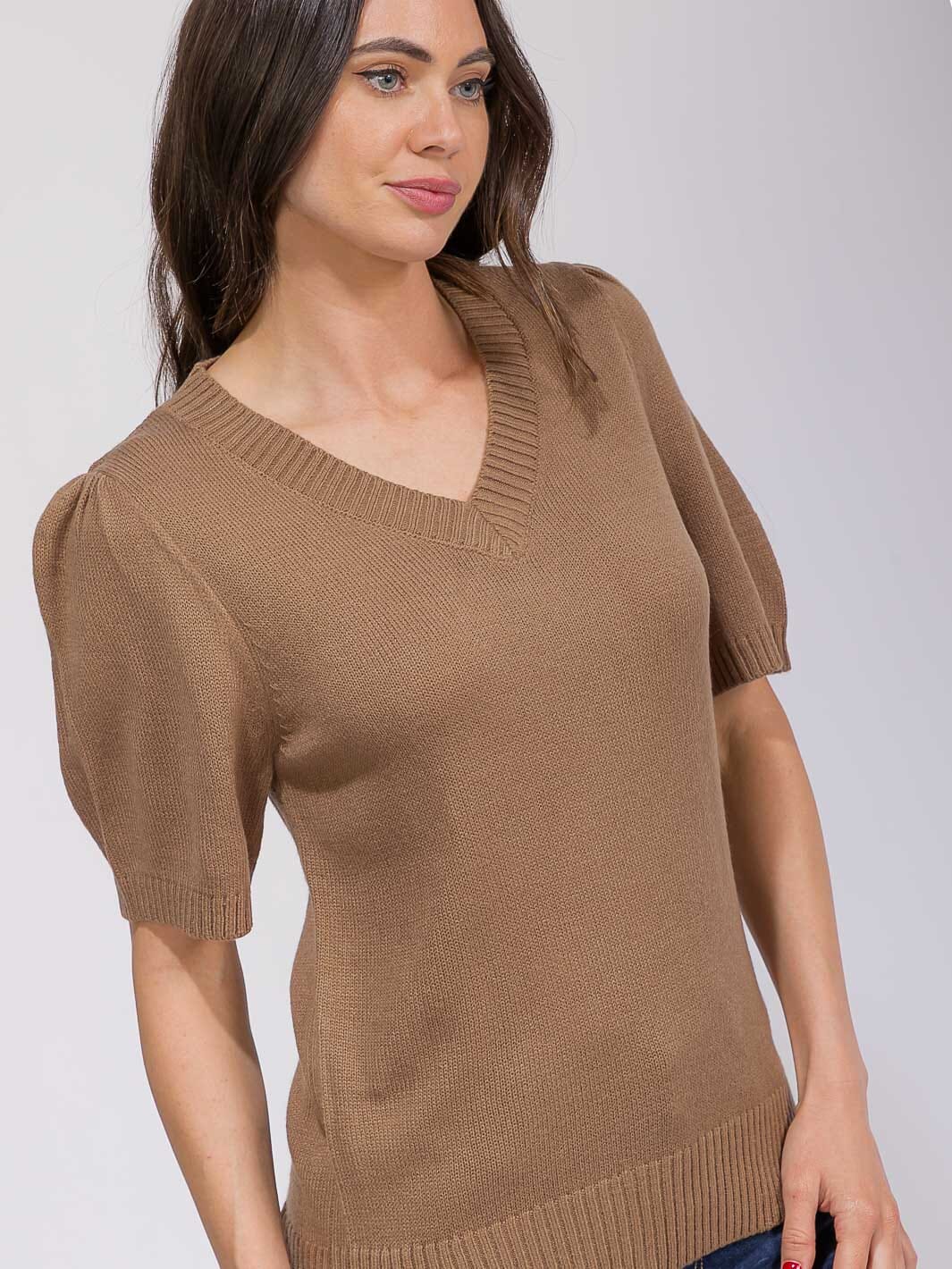 V-Neck Sweater Top