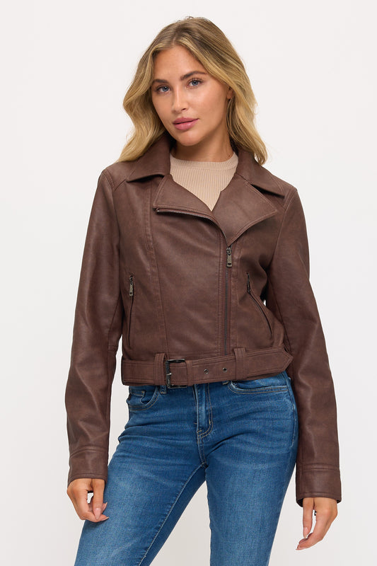 Belted Side Zip Jacket