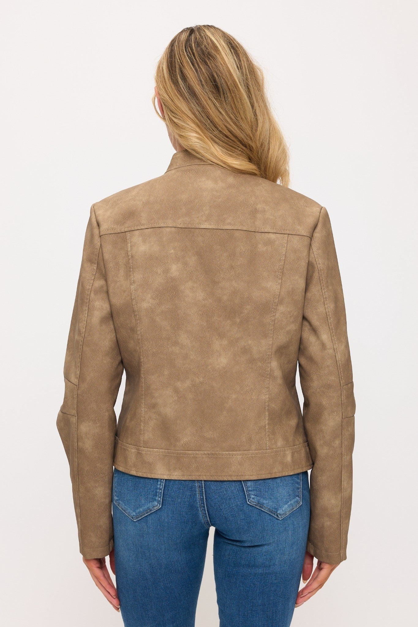 Pleated Moto Jacket