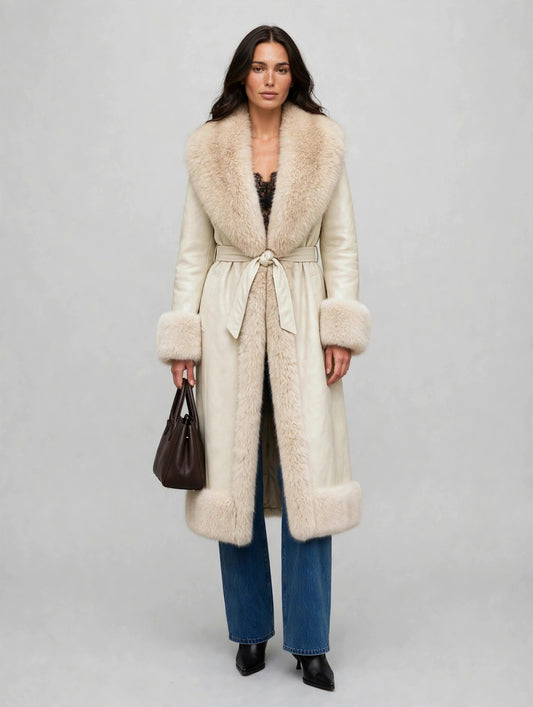 Regal Fur Trim Coat
