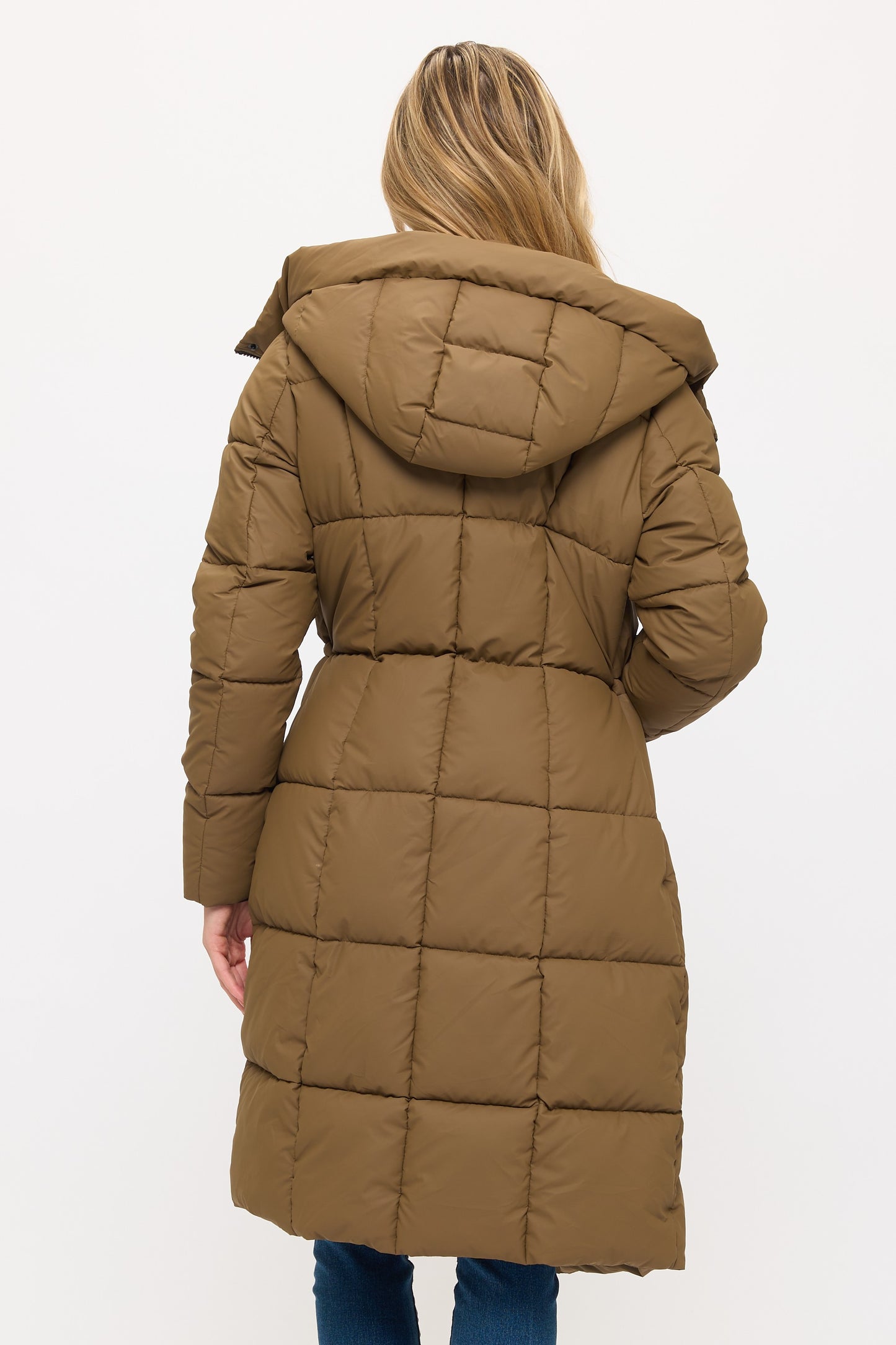Nordic Hooded Puffer Coat - Olive