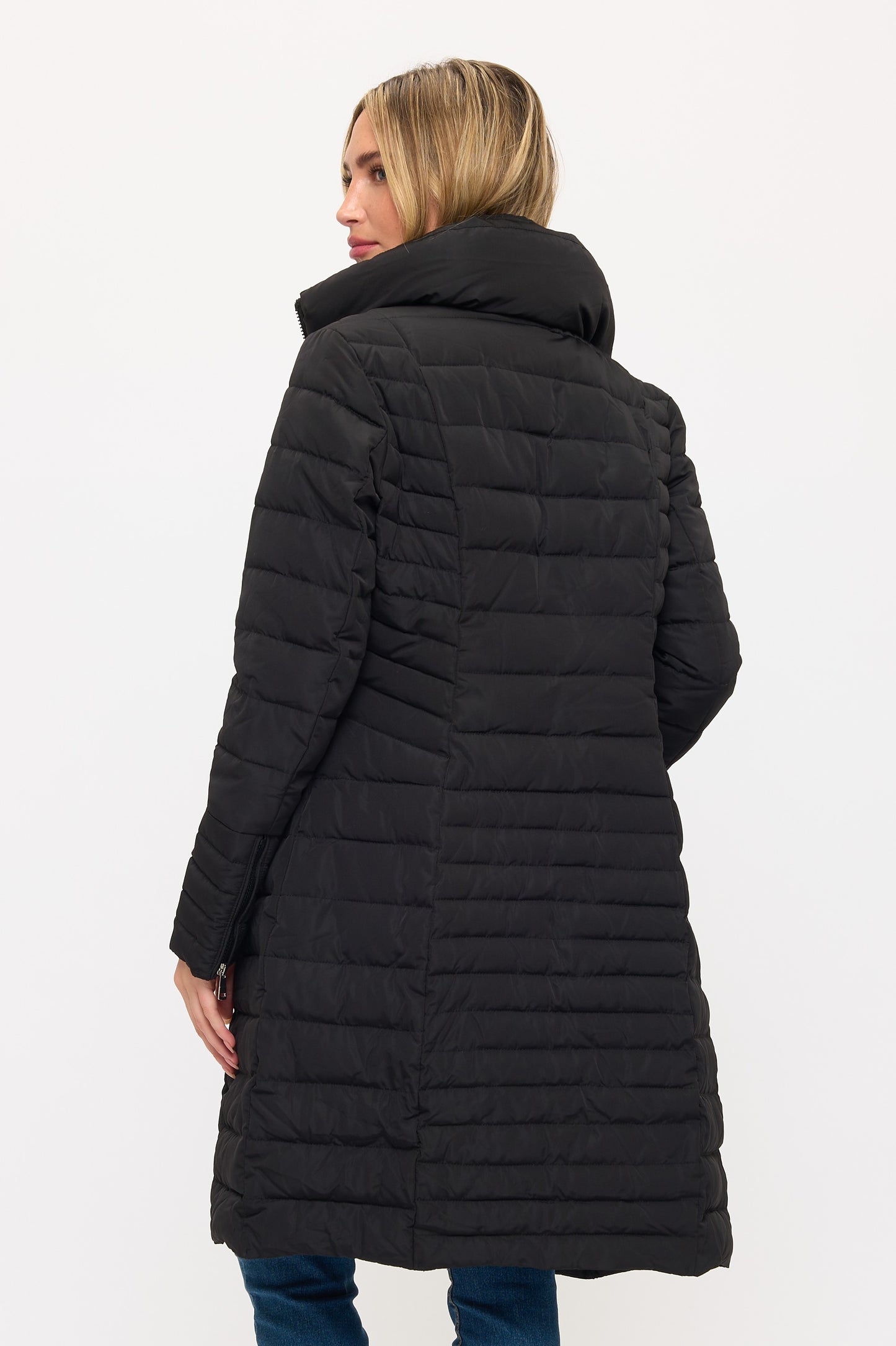 Summit Quilted Puffer Coat - Black