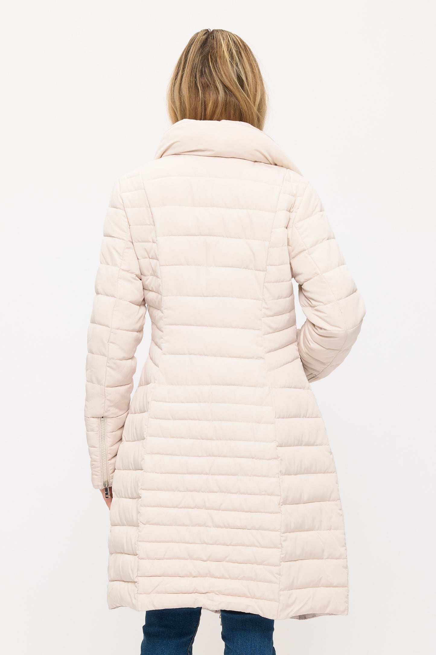 Summit Quilted Puffer Coat - Cream