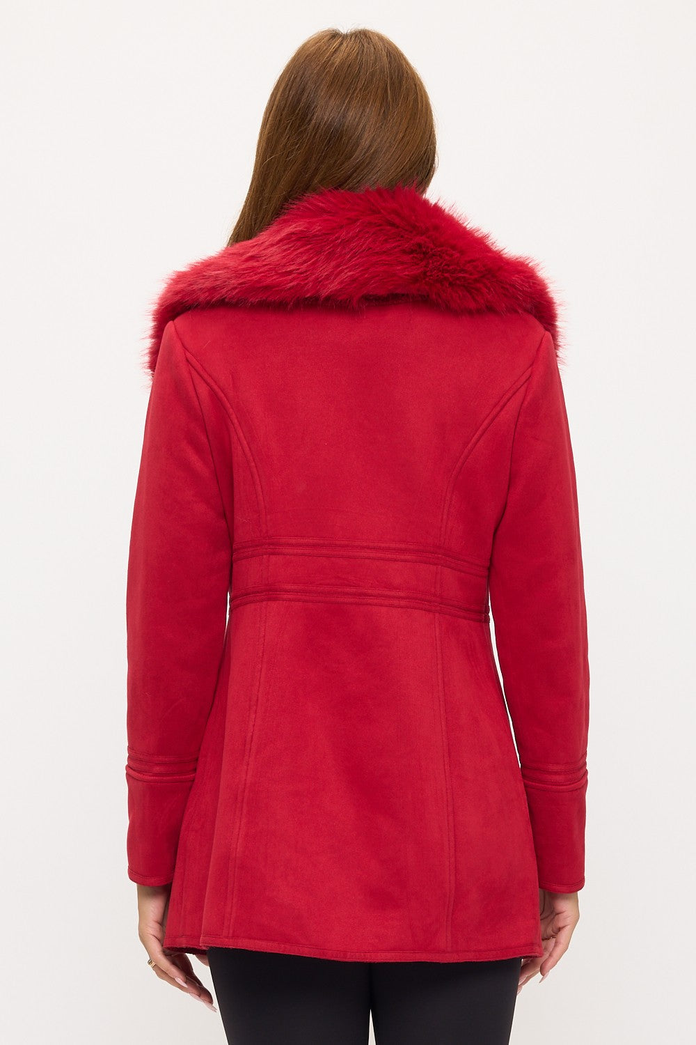 Faux Fur Tailored Coat