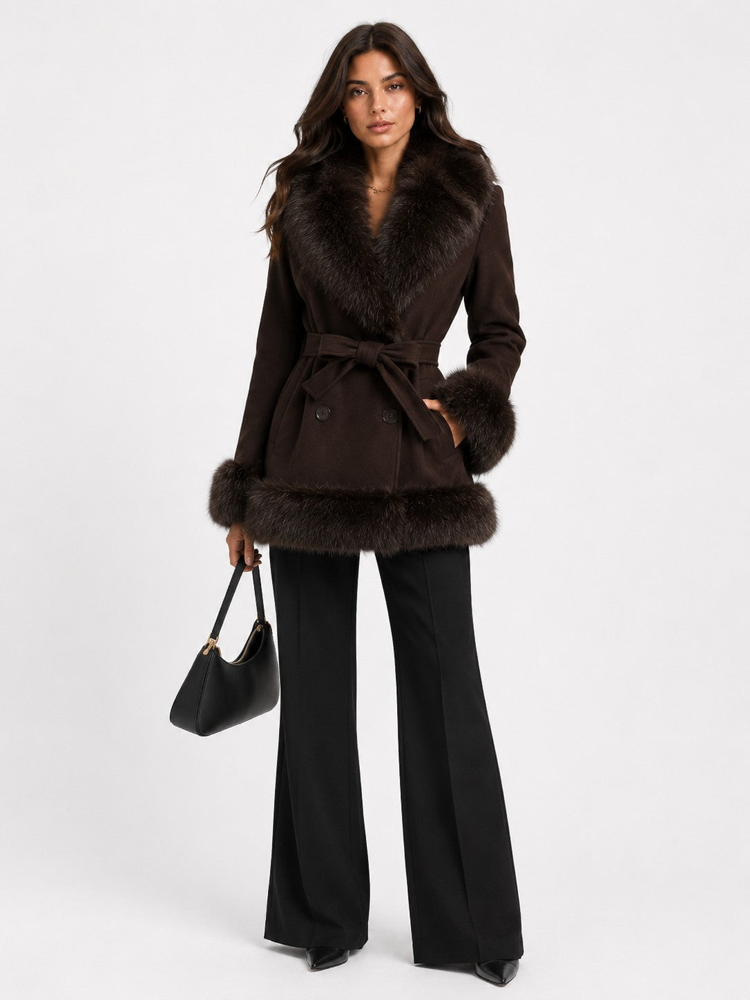 Chelsea Wrap Coat - Coffee