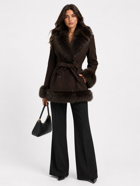 Chelsea Wrap Coat - Coffee