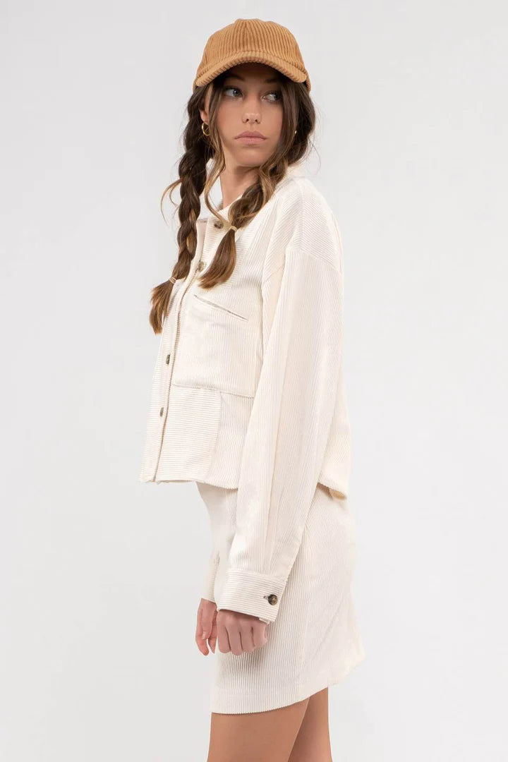 Corduroy Button Up Jacket