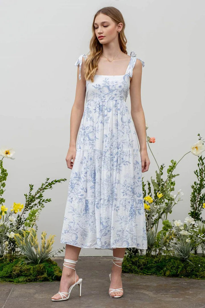 Fruit Blossoms Midi Dress