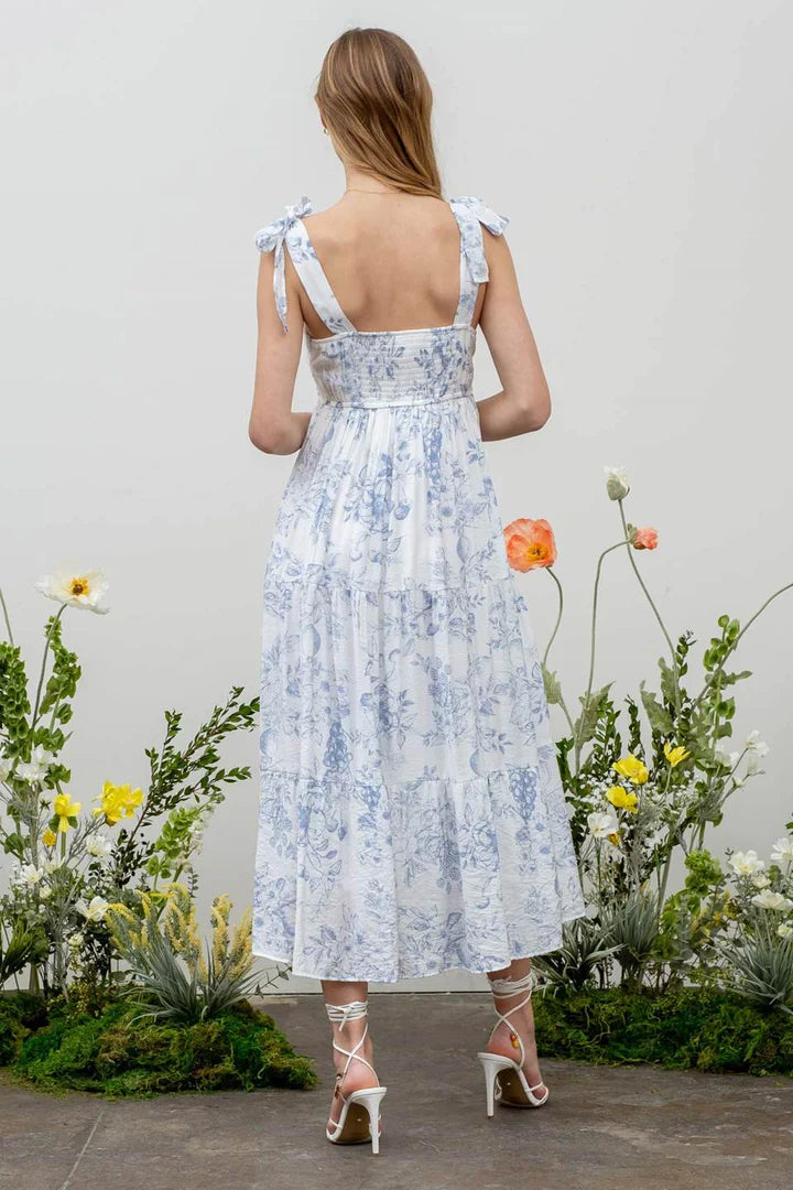 Fruit Blossoms Midi Dress