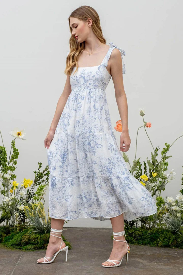 Fruit Blossoms Midi Dress