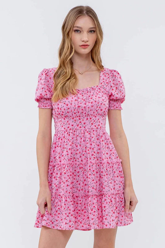 Blossom Print Mini Dress