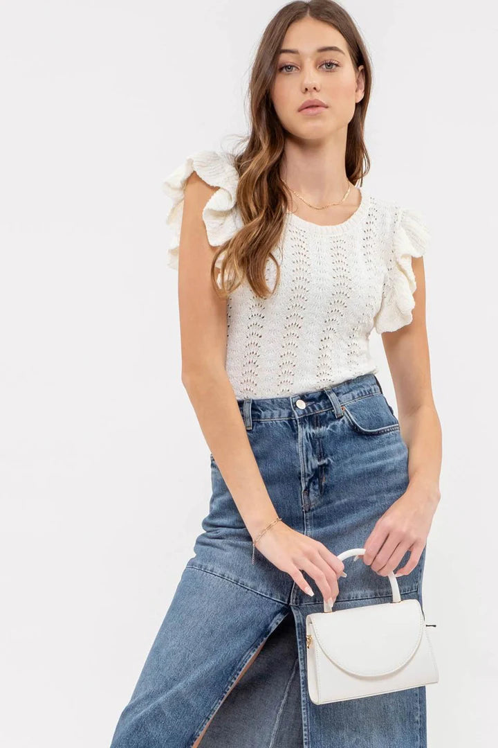 Eyelet Crochet Top