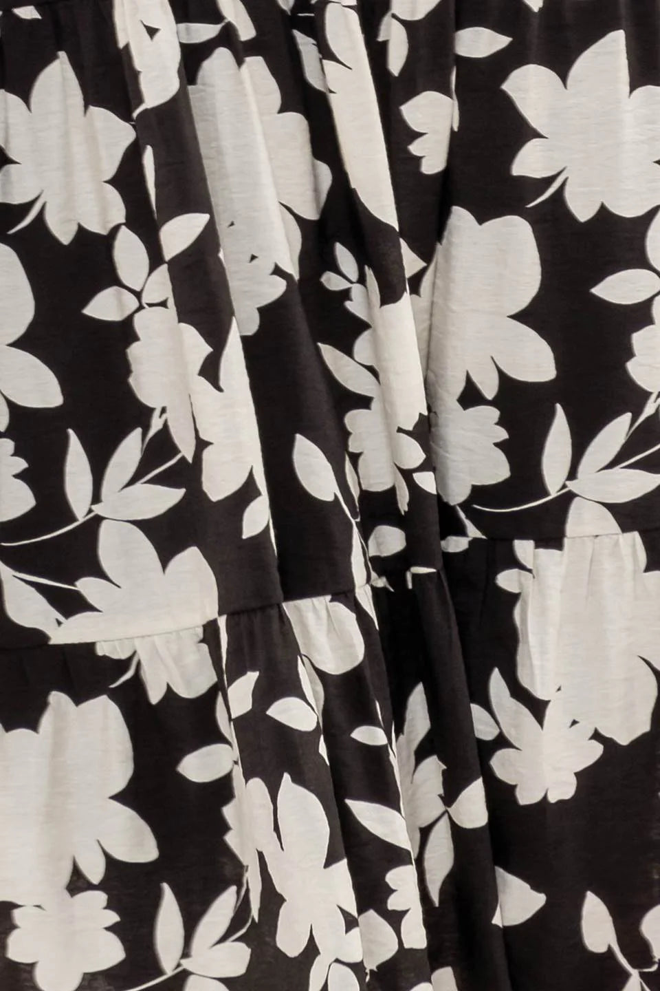 Flounce Sleeve Tiered Floral Dress