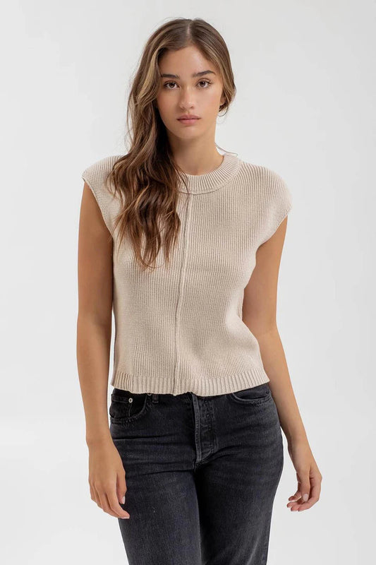 Crewneck Sweater Top - Oatmeal
