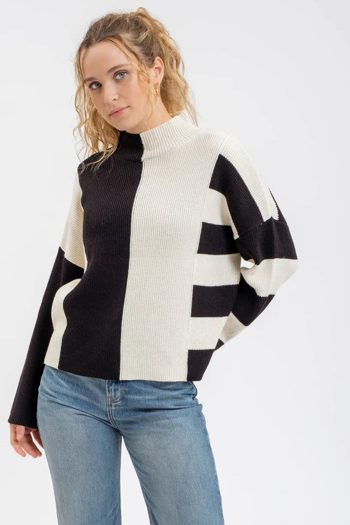 Stripe Colorblock Sweater