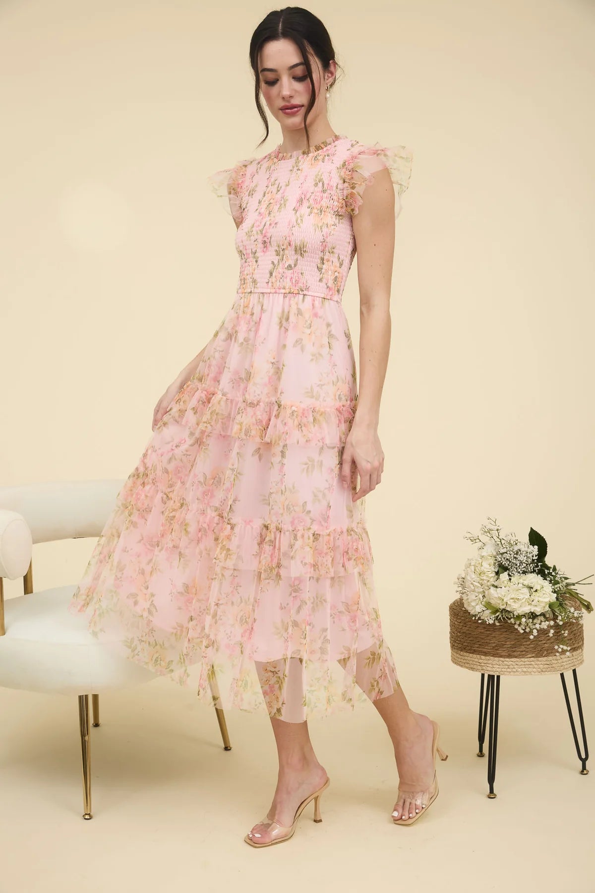 Floral Smocked Maxi Dress