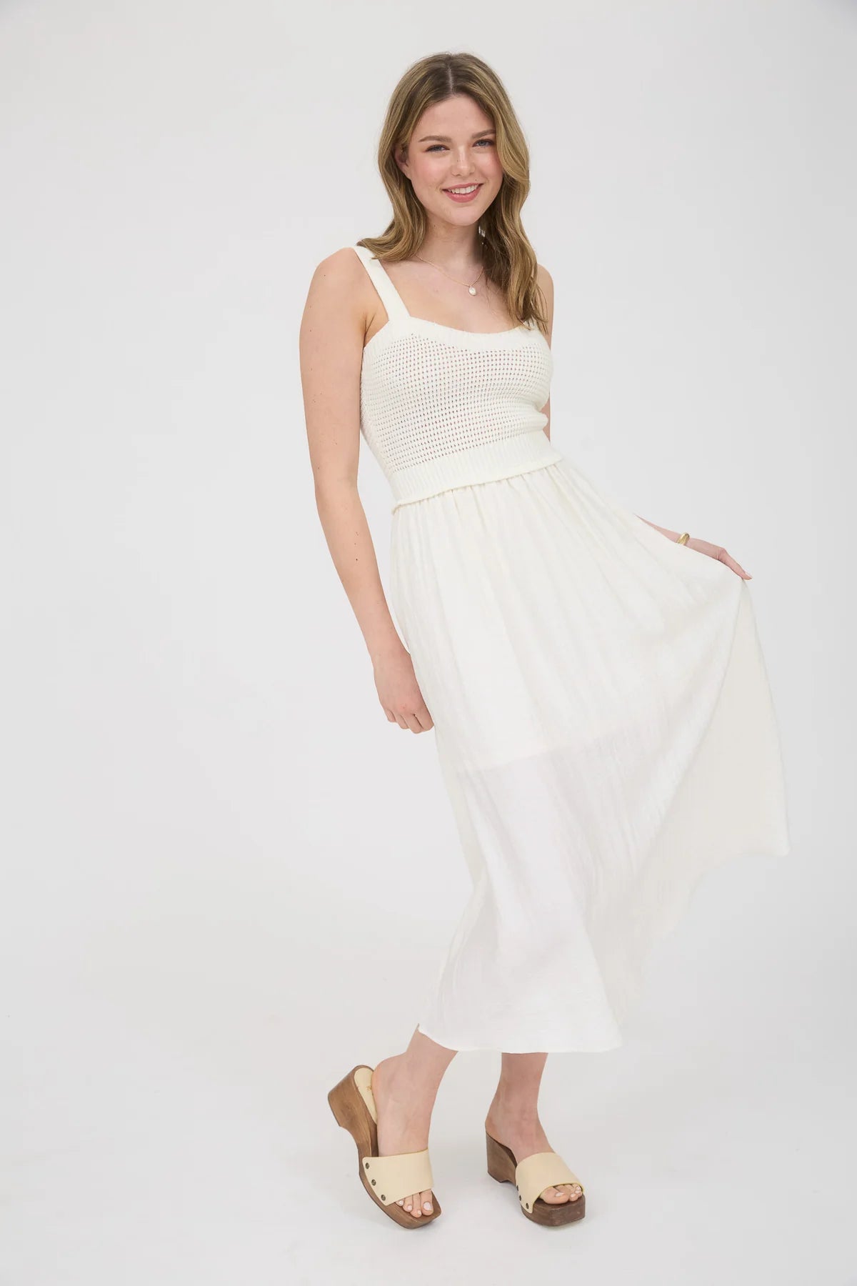 Sweater Top Sleeveless Dress