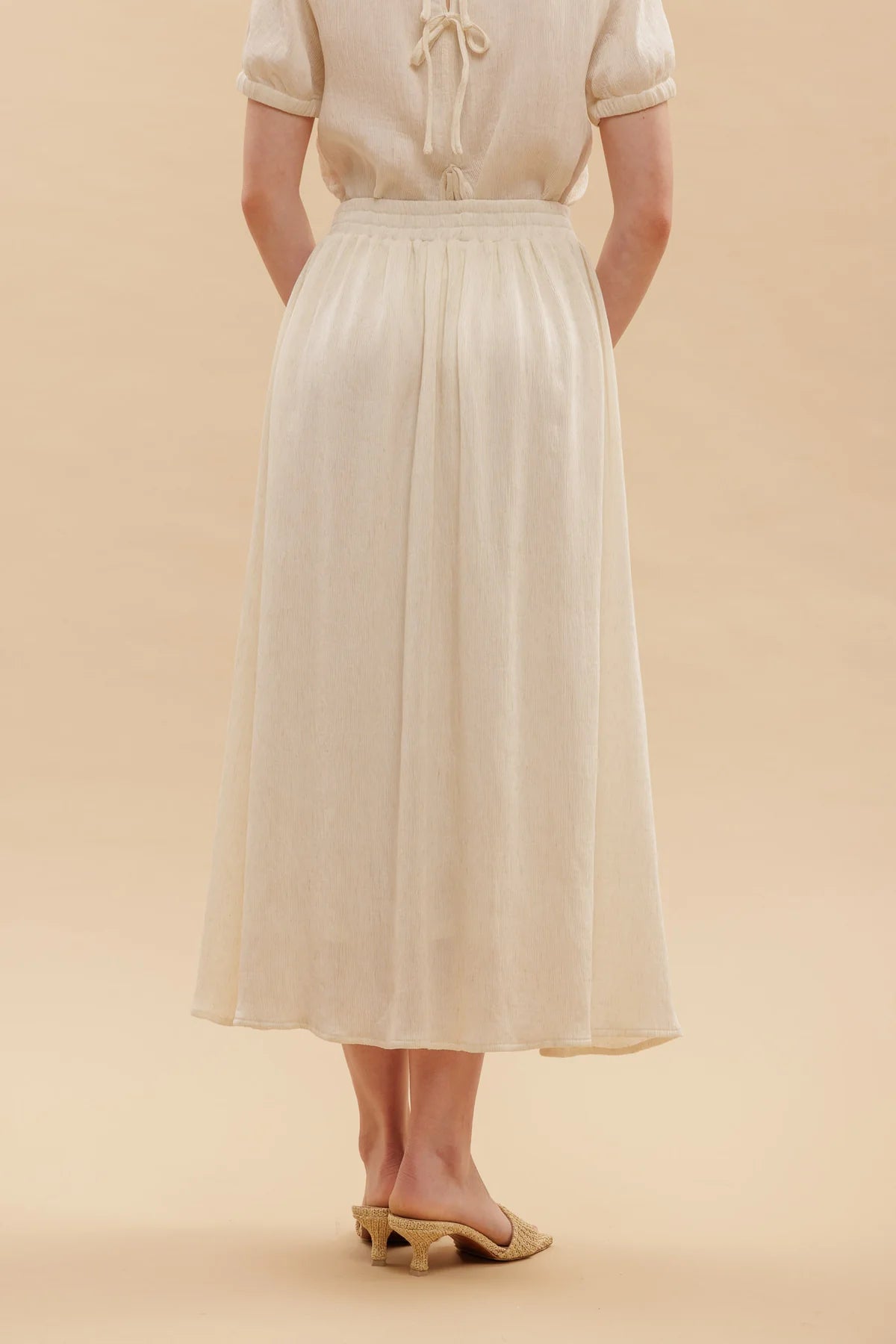 Pleated High Waist Skirt