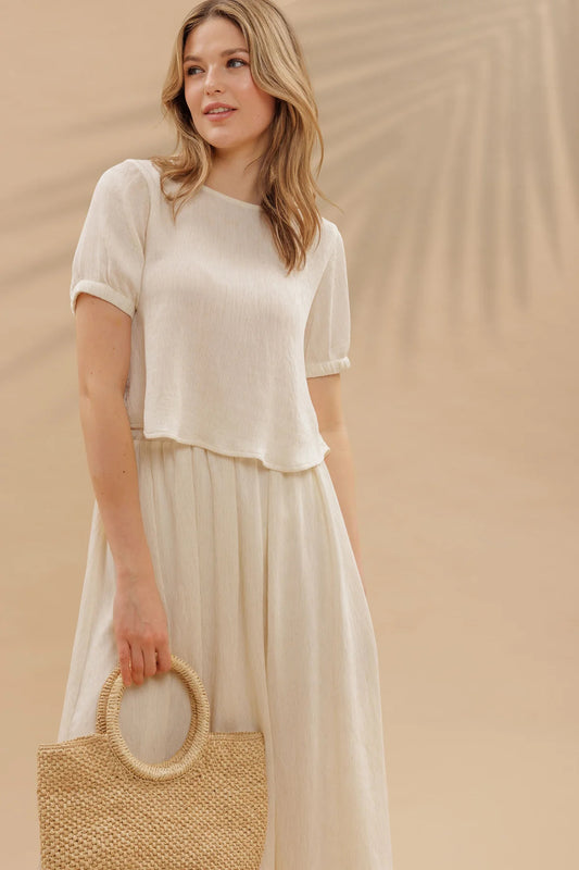 Pleated High Waist Skirt