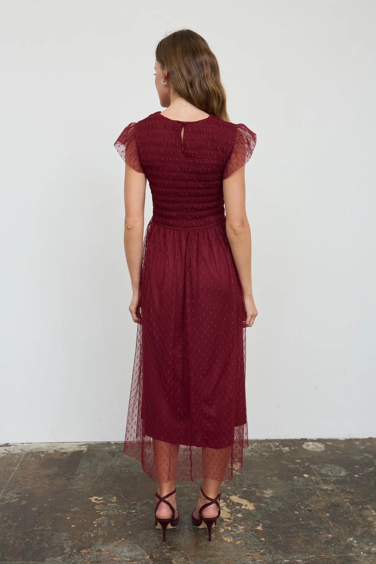 Polka Dot Chiffon Dress