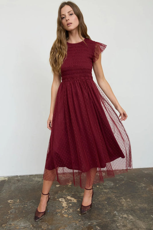 Polka Dot Chiffon Dress