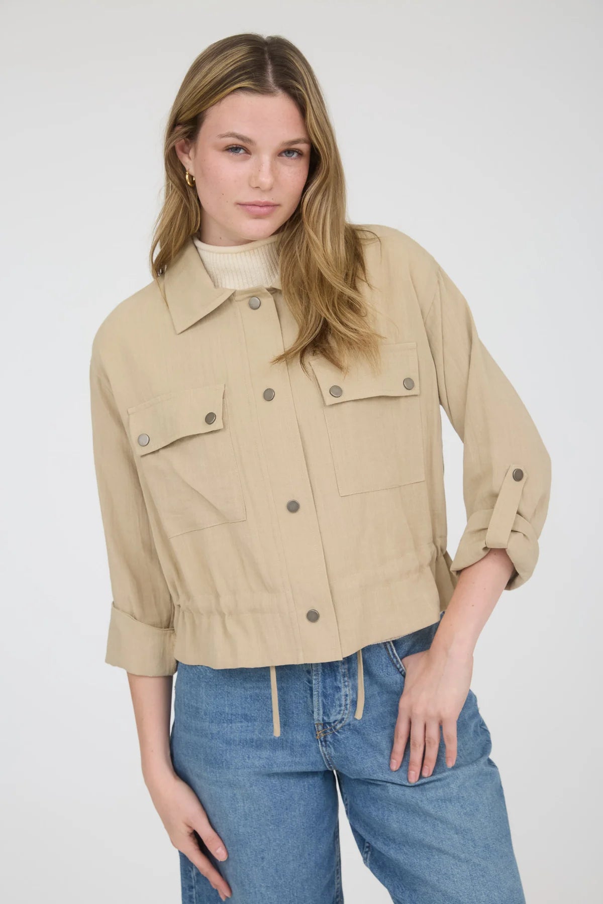 Drawstring Waist Jacket