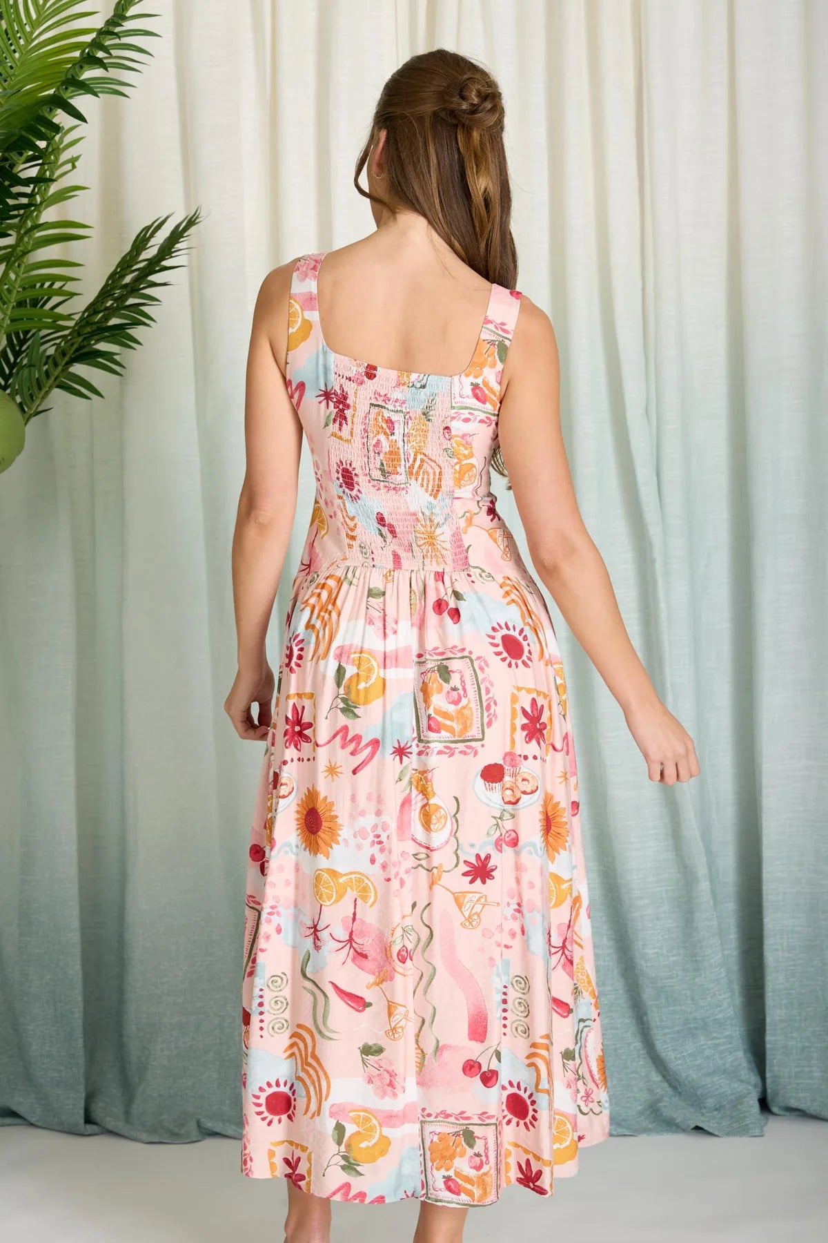 Summer Print Midi Dress