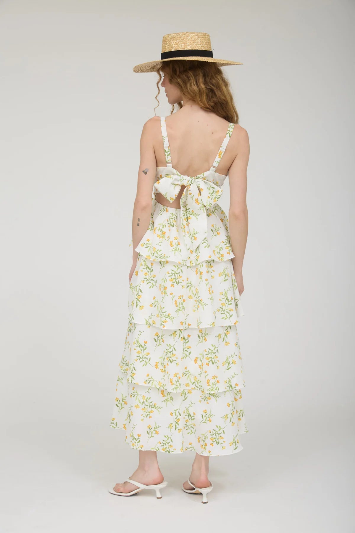 Back Tie Tiered Dress