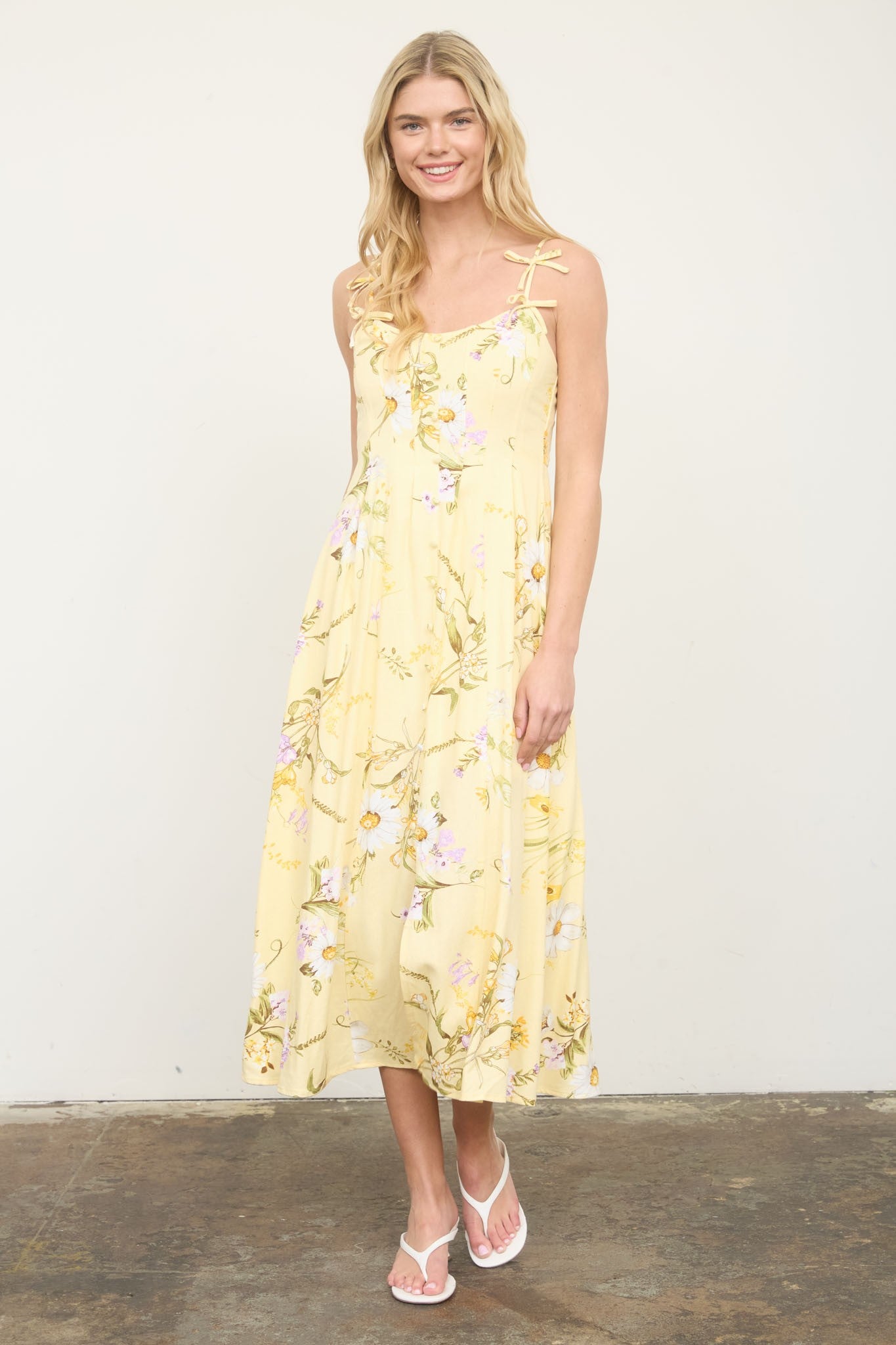 Sunny Blooms Midi Dress
