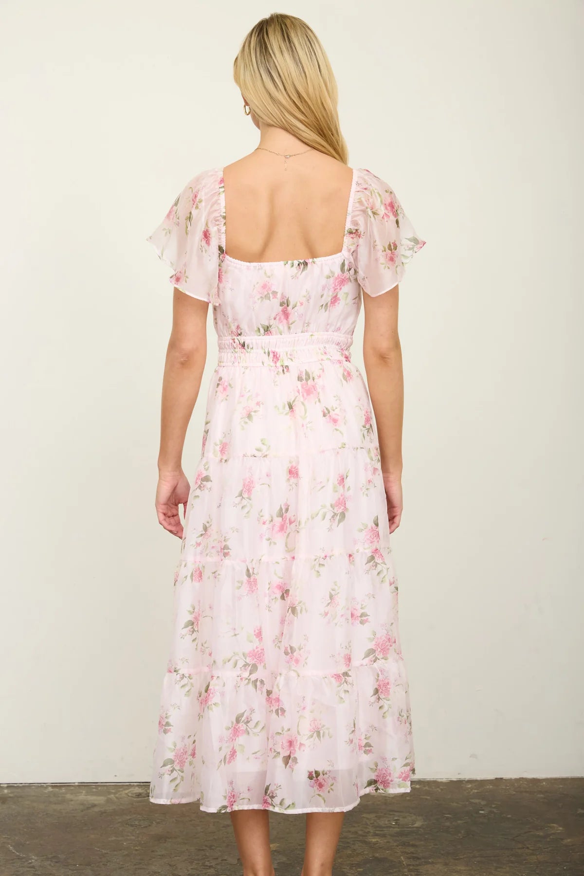 Flowing Floral Chiffon Dress
